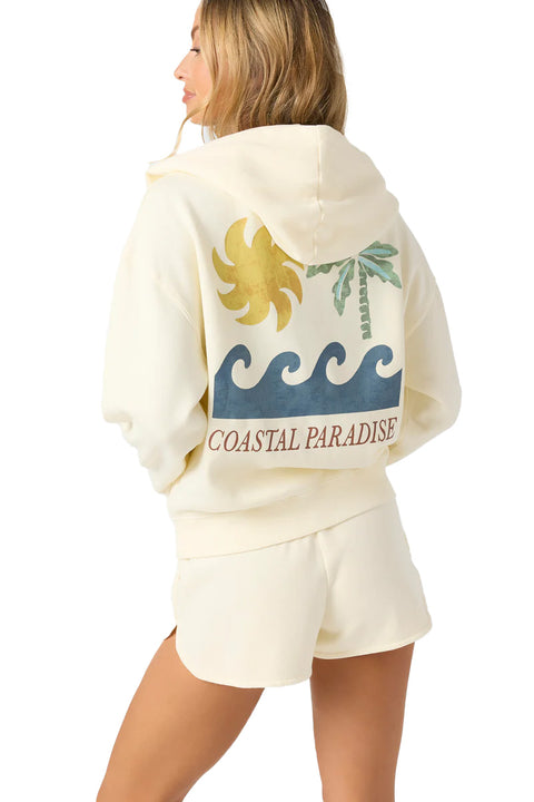 O'neill Atwood Palma Zip Hoody - Winter White - Back