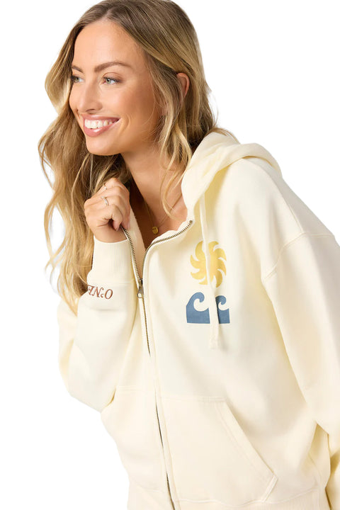 O'neill Atwood Palma Zip Hoody - Winter White - Side