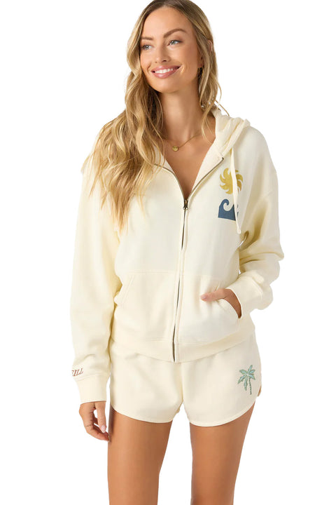 O'neill Atwood Palma Zip Hoody - Winter White