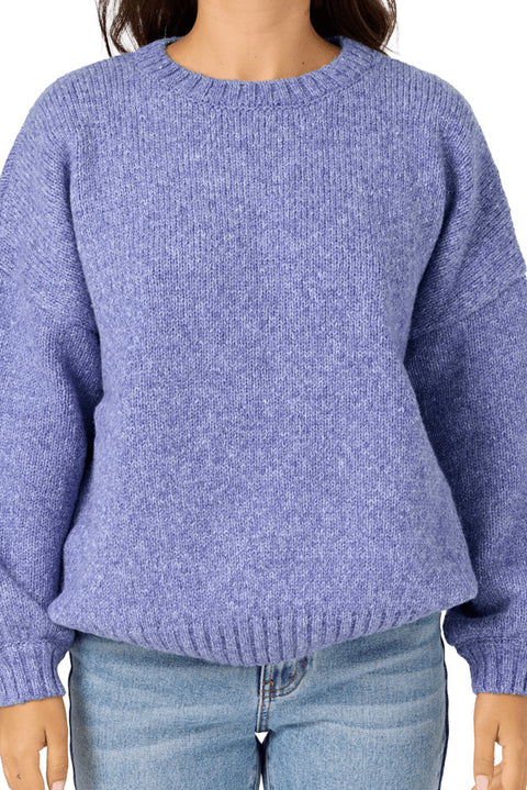O'neill Bayou Heather Sweater - Royal Blue- Close up on front