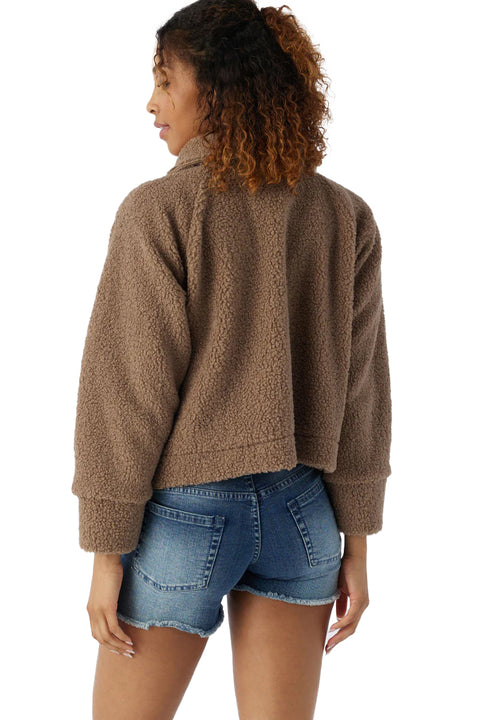 O'Neill Catarina Pile Fleece Jacket - Taupe - Back