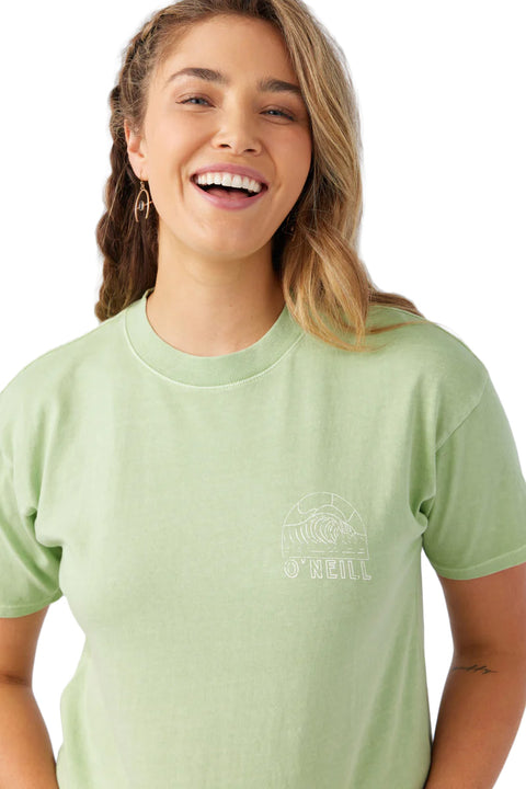 O'Neill Dawn Tee - Oasis Green - Closeup Chest Logo