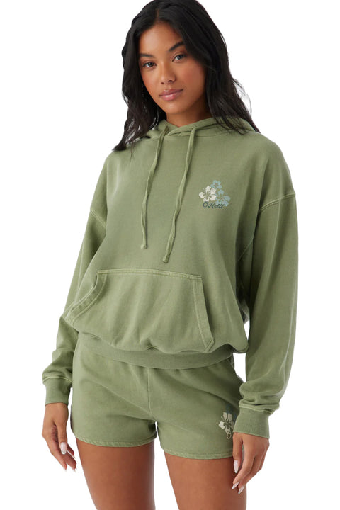 O'Neill Drift Hoody Pullover Fleece - Oil Green- Front