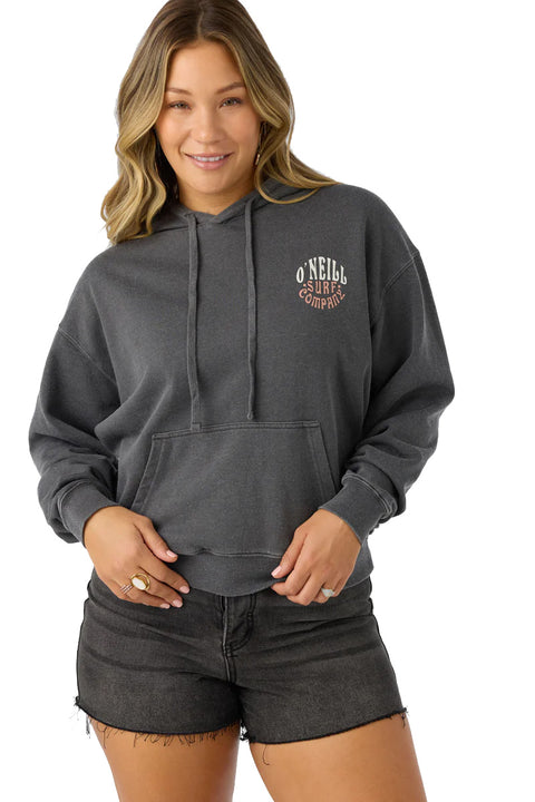 O'Neill Drift Hoody Pullover Fleece - Washed Black- Front