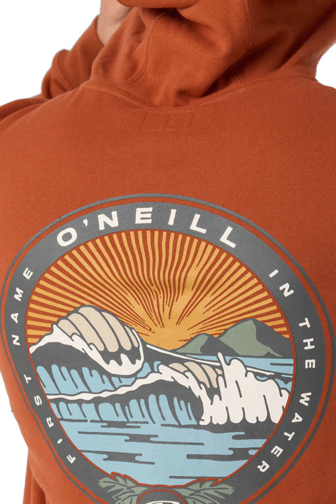 O'Neill Fifty Two Pullover Fleece - Ginger Bread- Close up on back logo