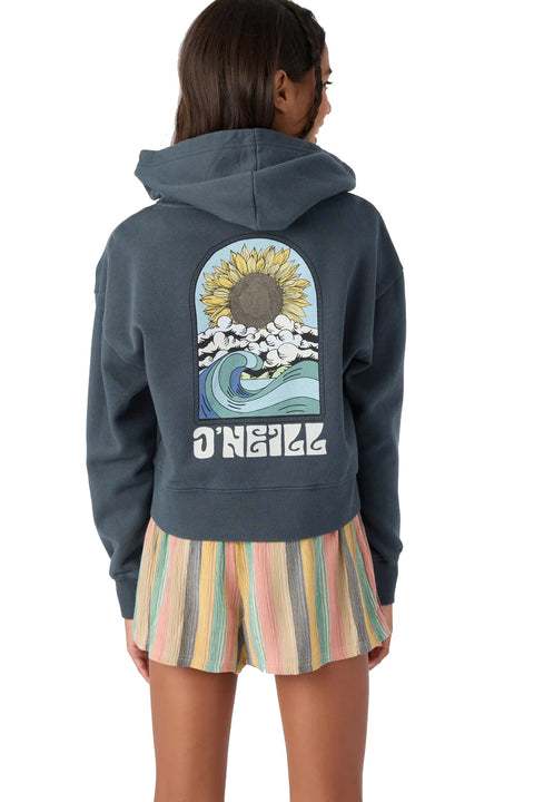 O'Neill Girl's Darcie Hooded Sweatshirt - Slate - Back