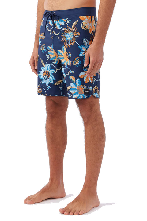 O'Neill Hyperfreak Mysto Scallop 19" Boardshorts - Navy - Side