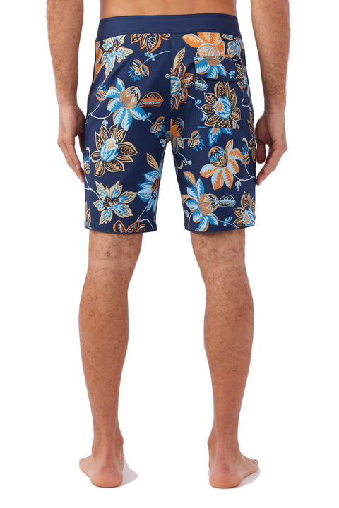 O'Neill Hyperfreak Mysto Scallop 19" Boardshorts - Navy - Back