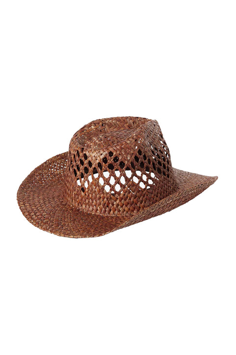 O'Neill Indio Straw Western Hat - Coffee - Back