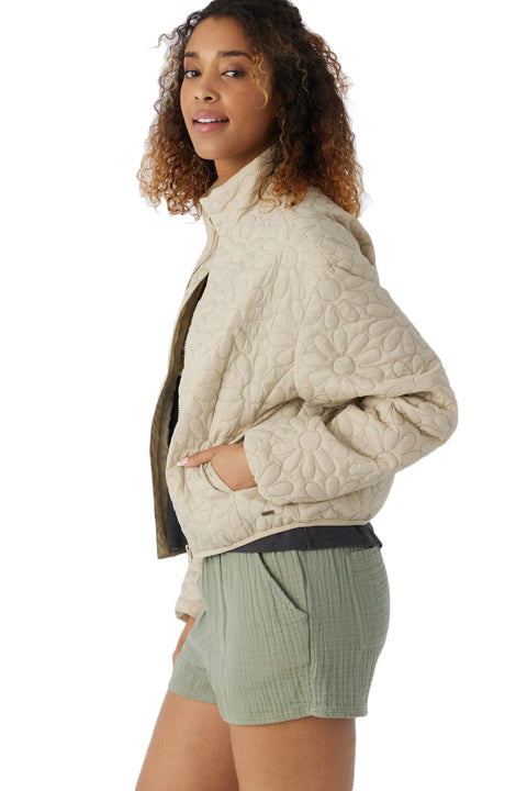 O'Neill Jaxson Quilted Jacket - Cement - Side