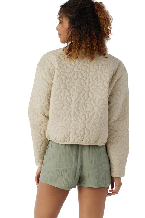 O'Neill Jaxson Quilted Jacket - Cement - Back