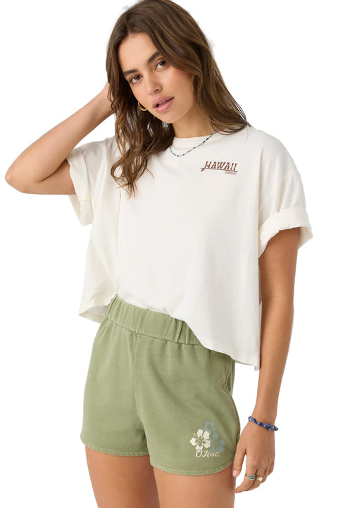 O'Neill Karma French Terry Lounge Shorts - Oil Green- Front
