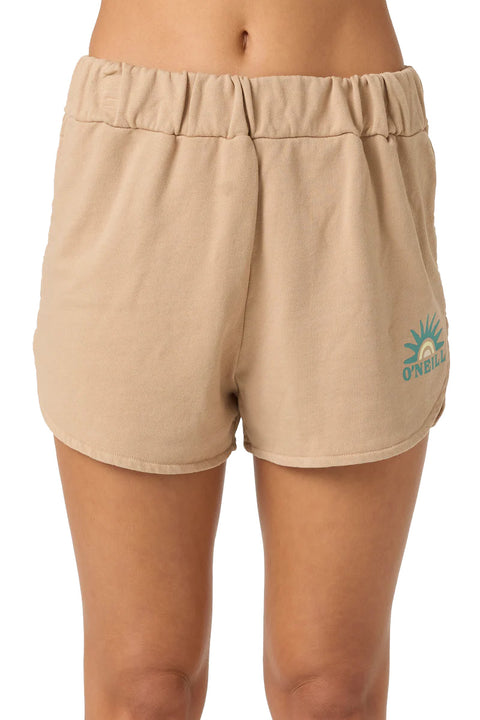 O'Neill Karma Lounge Short - Simply Taupe- Close up on front