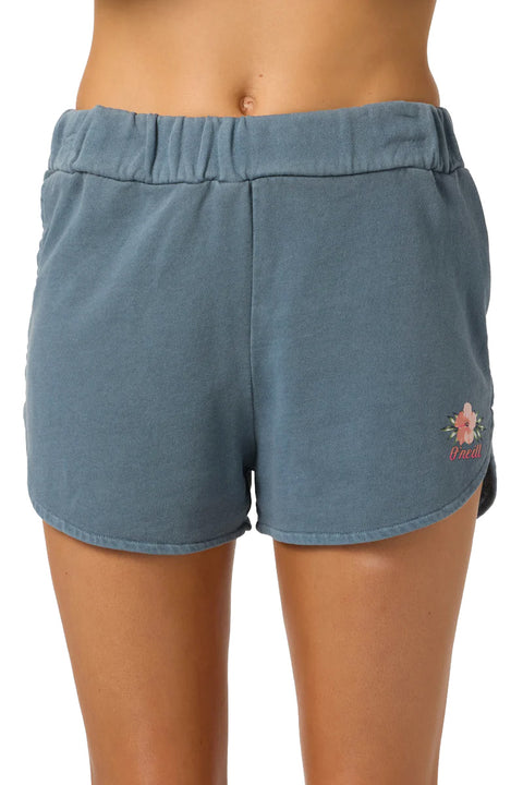 O'Neill Karma Lounge Short - Washed Slate- Close up on front