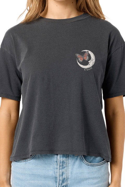 O'Neill La Luna Easy Tee - Washed Black- Front