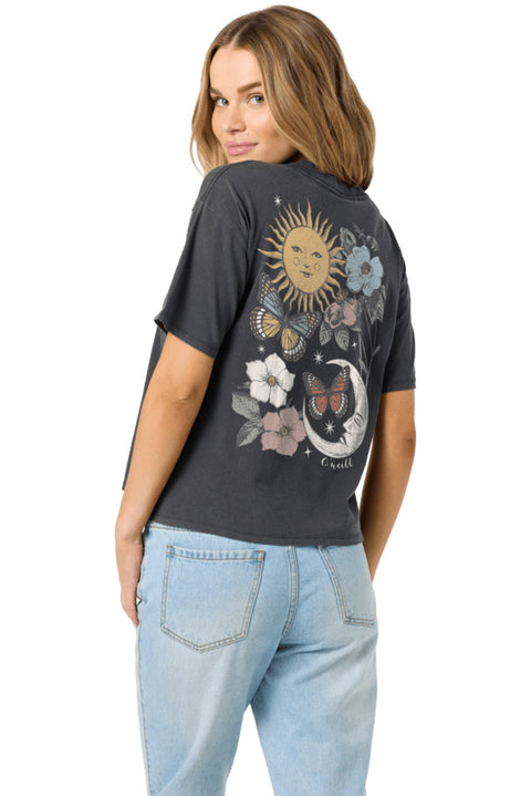 O'Neill La Luna Easy Tee - Washed Black- Back