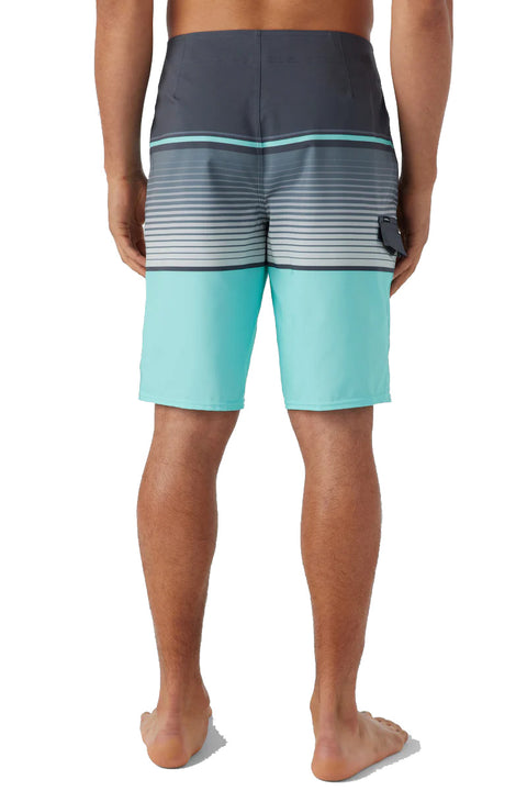 O'Neill Lennox Stripe 21" Boardshorts - Turquoise- Back