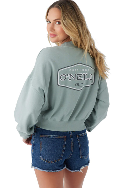 O'Neill Moment Crop Fleece - Silver Blue- Back
