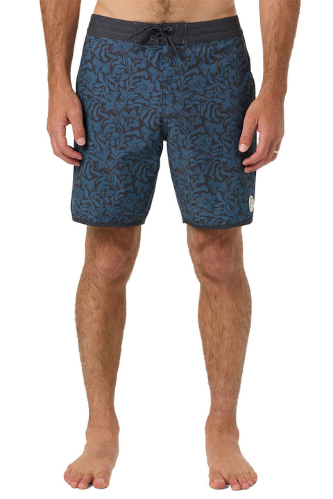 O'neill OG Print Scallop 18" Boardshort - Blue FSN 2- Front