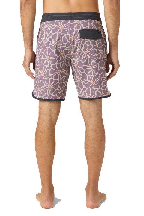 O'Neill OG Print Scallop 18" Boardshorts - Grape Shake- Back