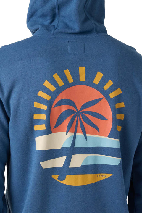 O'Neill O'Riginals Tidal Pullover - Indigo - Back Hood Up
