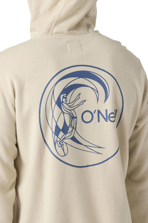 O'Neill O'Riginals Tidal Pullover - Khaki 2 - Back Hood Up