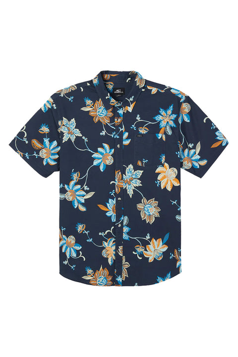 O'Neill Quiver Stretch S/S Modern Shirt - Navy - Front