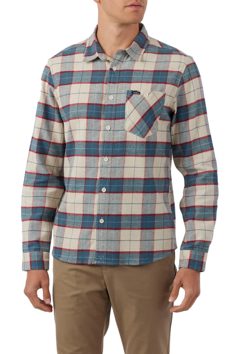 O'Neill Redmond Plaid Stretch Flannel - Light Khaki