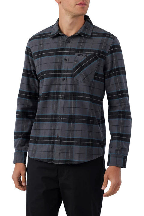 O'Neill Redmond Plaid Stretch Flannel - Graphite