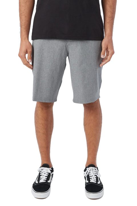 O'Neill Reserve Heather 21" Hybrid Shorts - Grey- Front