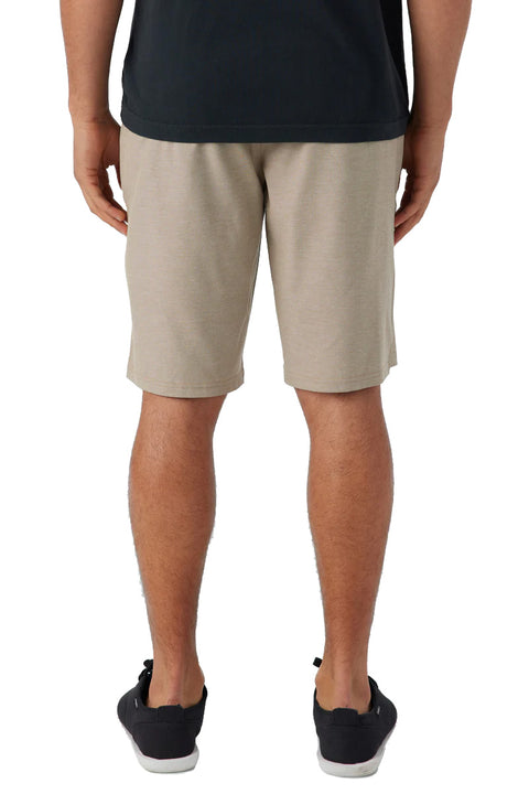 O'Neill Reserve Light Check 21" Hybrid Shorts - Dark Khaki- Back