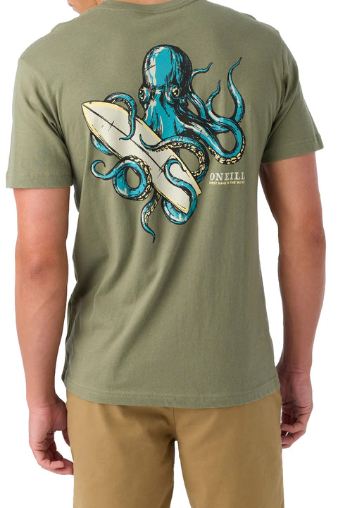 O'Neill Sea Spider Tee - Deep Lichen Green- back
