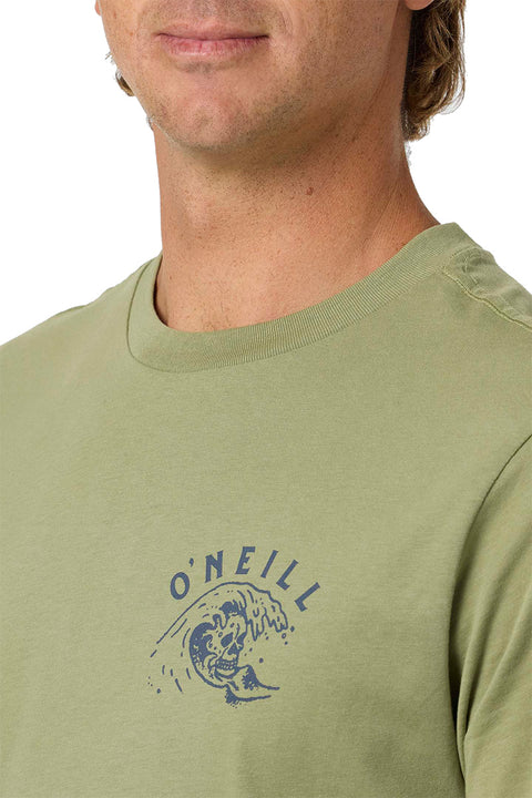 O'neill Sesh SS Classic Tee - Oil Green- Close up on chest logo