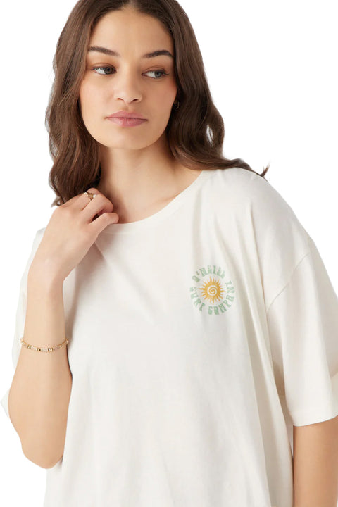 O'Neill Summer Daze Tee - Winter White- Close up on front logo