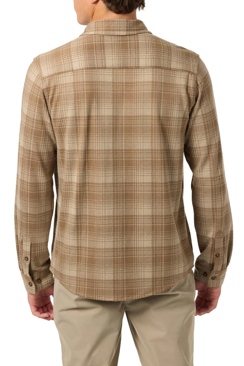 O'Neill Sutton Knit Plaid - Dark Khaki - Back