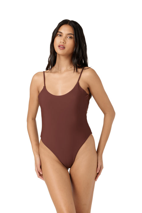 O'neill SWS Marine One Piece Swimsuit - Chocolate- Front