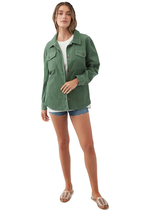 O'Neill Tidal Button-Up Jacket - Moss - Full