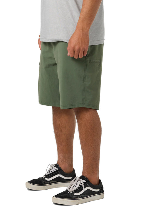 O'Neill Trvlr 20" Cargo Hybrid Shorts - Olive - Side