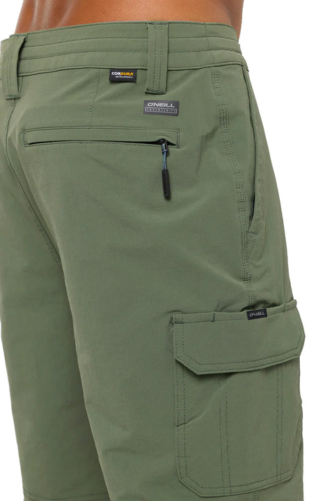 O'Neill Trvlr 20" Cargo Hybrid Shorts - Olive