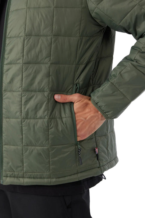 O'Neill Trvlr Away Packable Jacket - Olive - Pocket Closeup