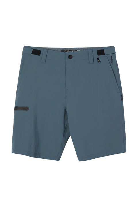 O'Neill Trvlr Expedition 20" Hybrid Shorts - Cadet Blue - Front No Model