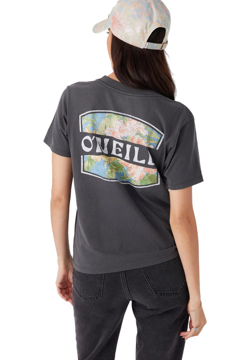 O'Neill Tulum Floral Tee - Washed Black- Back