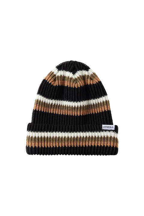 O'Neill Market Stripe Beanie - Black- Front