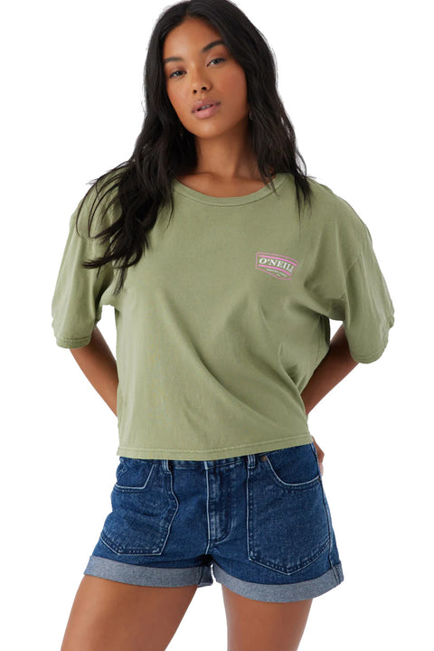 O'Neill Work Wear Tee - Oil Green- Front