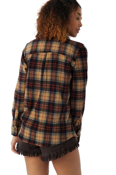 O'Neill Zuma Superfleece Flannel Top - Multi - Back