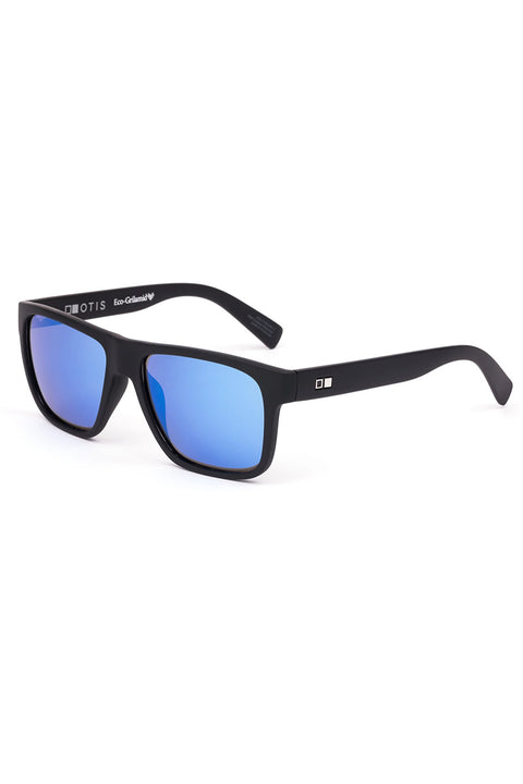 Otis Life On Mars Sunglasses - Matte Black / L.I.T Polarized Mirror Blue - Side