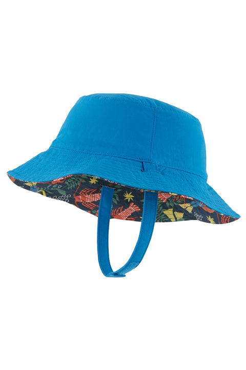 Patagonia Baby Sun Bucket Hat - Drew & Lobby: Lagom Blue - inside out