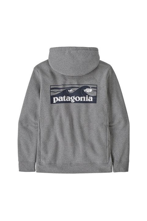 Patagonia Men's Boardshort Logo Uprisal Hoody - Gravel Heather- back