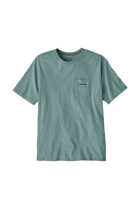 Patagonia Men's Boardshort Logo Pocket Responsibili-Tee - Blue Sage - Front