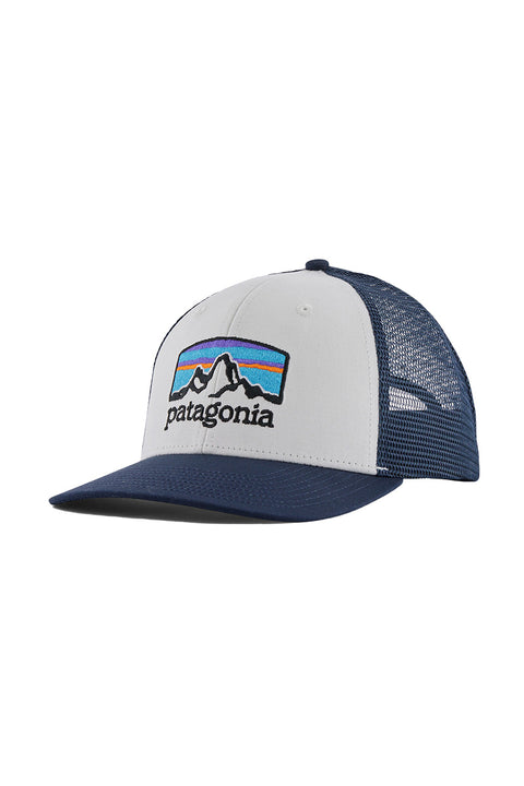 Patagonia Fitz Roy Horizons Trucker Hat - White w/New Navy